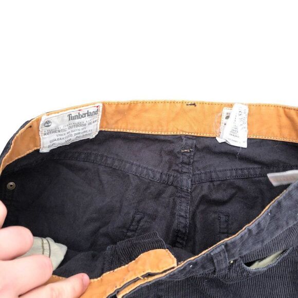 RARE Timberland Corduroy Pants Size 34 Black - Picture 8 of 9